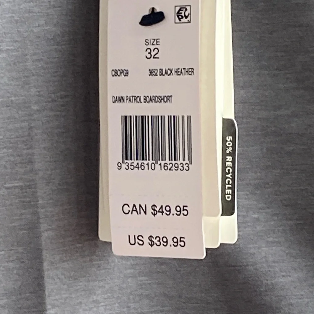 NWT Rip Curl NWT Charcoal Gray Board Shorts Size 32” New